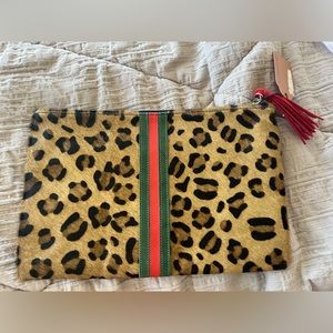 Parker and Hyde leopard clutch bag